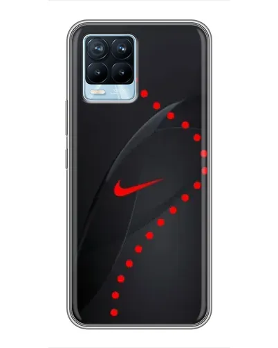 Чехол для Realme 8 с картинкой «Абстрактный дизайн Nike»