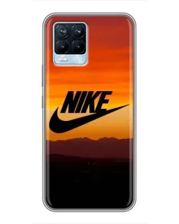 Чехол для Realme 8 с картинкой «Nike — вечерний горизонт»