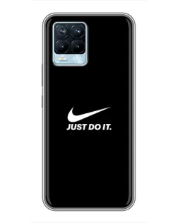 Чехол для Realme 8 с картинкой «Минимализм от Nike»