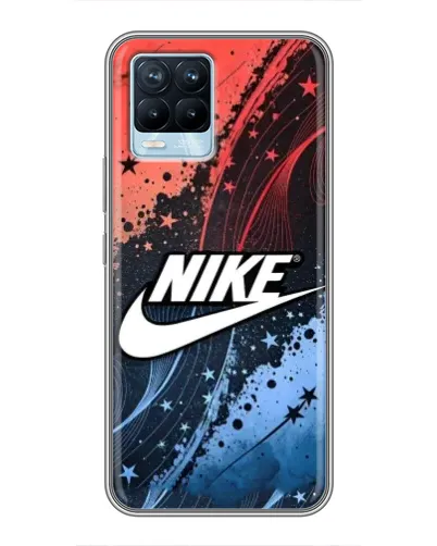 Чехол для Realme 8 с картинкой «Градиентный принт Найк»
