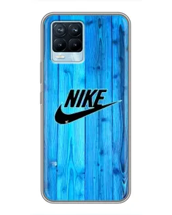 Чехол для Realme 8 с картинкой «Голубое дерево Nike»