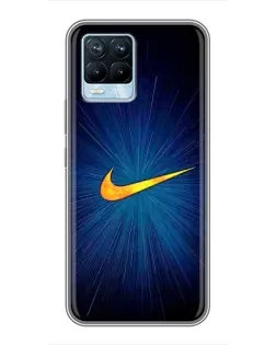 Чохол для Realme 8 з картинкою «Синій пульс Nike» Чохол для Realme 8 з картинкою «Синій пульс Nike»