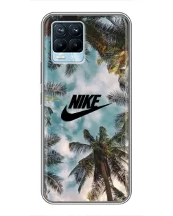 Чохол для Realme 8 з картинкою «Тропічний принт Nike» Чохол для Realme 8 з картинкою «Тропічний принт Nike»