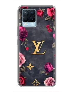 Чехол для Realme 8 с картинкой «Цветочный Louis Vuitton»
