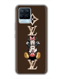 Чехол для Realme 8 с картинкой «LV и Микки Маус»