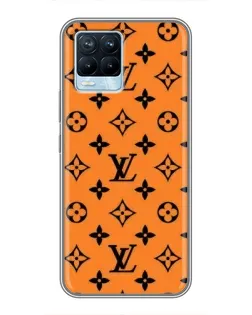 Чехол для Realme 8 с картинкой «Оранжевый стиль LV»