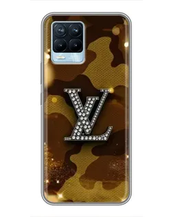 Чехол для Realme 8 с картинкой «Камуфляжный Louis Vuitton»
