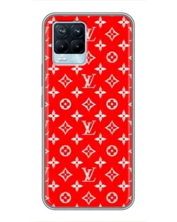 Чехол для Realme 8 с картинкой «Яркий паттерн LV»