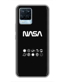 Чехол для Realme 8 с картинкой «NASA — технический принт»