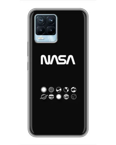 Чехол для Realme 8 с картинкой «NASA — технический принт»