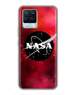 Чехол для Realme 8 с картинкой «NASA — красная туманность»