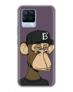 Чехол для Realme 8 с картинкой «Bored Ape в кепке»