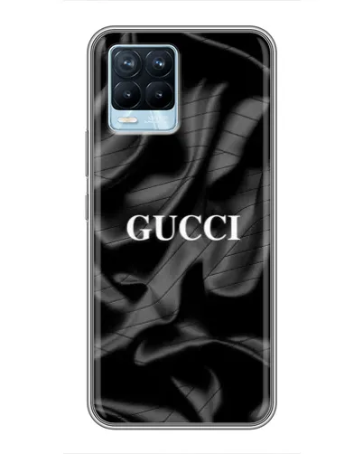Чехол для Realme 8 с картинкой «Gucci — шелковые волны»