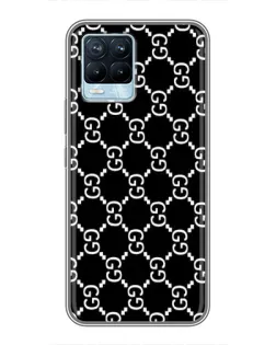 Чехол для Realme 8 с картинкой «Gucci — сетчатый паттерн»
