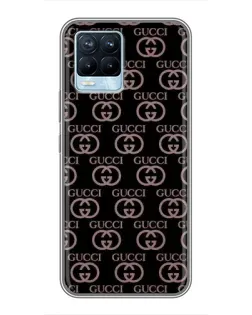 Чехол для Realme 8 с картинкой «Классическая монограмма Gucci»