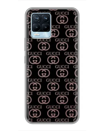Чехол для Realme 8 с картинкой «Классическая монограмма Gucci»