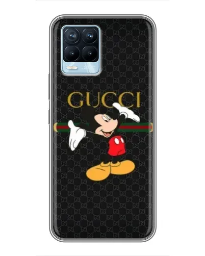 Чехол для Realme 8 с картинкой «Микки Маус Gucci»