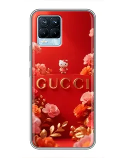 Чехол для Realme 8 с картинкой «Gucci — золотой сад»