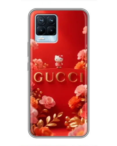 Чехол для Realme 8 с картинкой «Gucci — золотой сад»