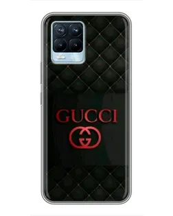 Чехол для Realme 8 с картинкой «Gucci — стеганый черный»