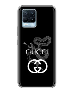 Чехол для Realme 8 с картинкой «Gucci — серебряная змея»