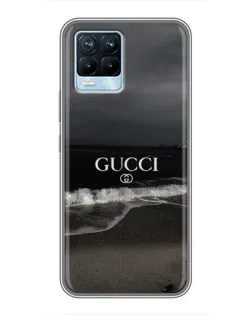 Чехол для Realme 8 с картинкой «Gucci — морской прибой»