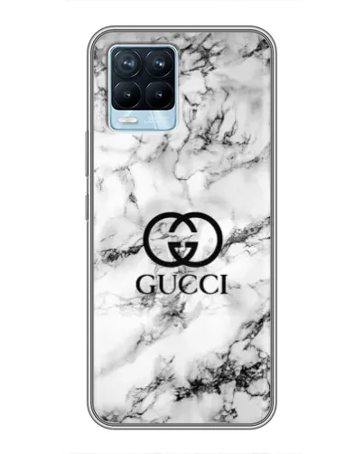 Чехол для Realme 8 с картинкой «Gucci — мраморный шик»