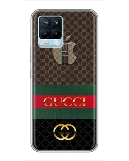 Чехол для Realme 8 с картинкой «Gucci — брендированный десерт»