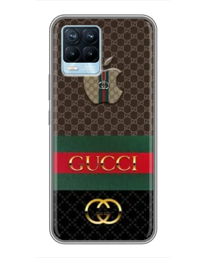 Чехол для Realme 8 с картинкой «Gucci — брендированный десерт»