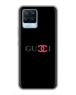 Чехол для Realme 8 с картинкой «Gucci — красный градиент»