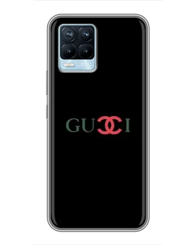 Чехол для Realme 8 с картинкой «Gucci — красный градиент»