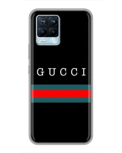 Чехол для Realme 8 с картинкой «Gucci — красный пояс»