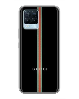 Чехол для Realme 8 с картинкой «Gucci — строгая линия»