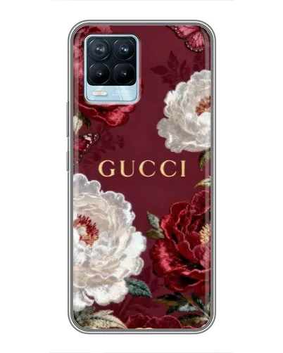 Чехол для Realme 8 с картинкой «Gucci — бордовые розы» Чехол для Realme 8 с картинкой «Gucci — бордовые розы»