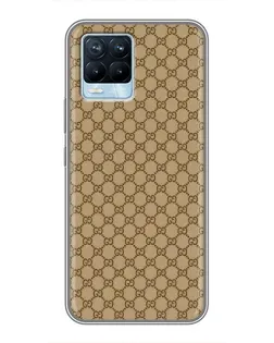 Чехол для Realme 8 с картинкой «Gucci — классический беж»