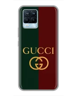 Чехол для Realme 8 с картинкой «Gucci — темно-зеленый градиент»