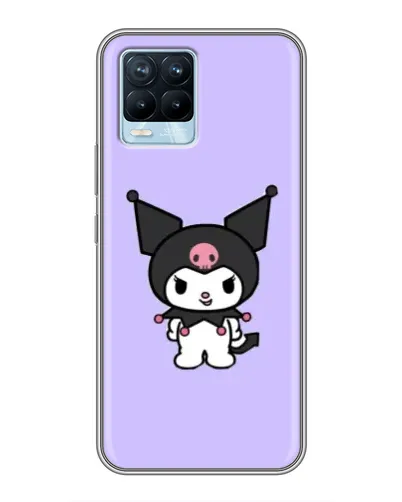 Чехол для Realme 8 с картинкой «Kuromi — нежный фиолетовый»