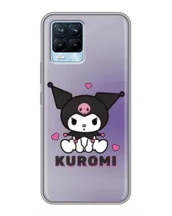 Чехол для Realme 8 с картинкой «Kuromi — фиолетовый арт»
