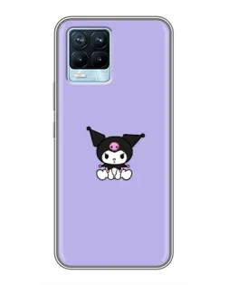 Чехол для Realme 8 с картинкой «Kuromi — фиолетовый минимализм»
