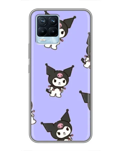 Чехол для Realme 8 с картинкой «Паттерн с Kuromi»
