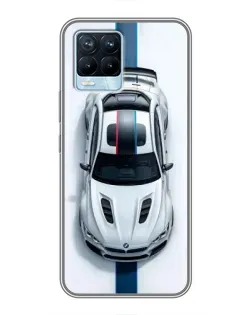 Чехол для Realme 8 с картинкой «Вид сверху — BMW M» Чехол для Realme 8 с картинкой «Вид сверху — BMW M»