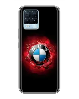 Чехол для Realme 8 с картинкой «Логотип BMW — вспышка»
