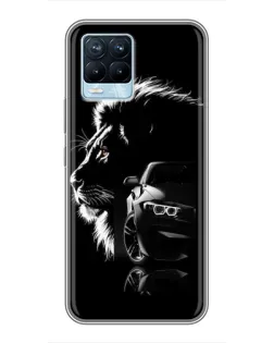 Чехол для Realme 8 с картинкой «BMW и лев»