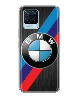 Чехол для Realme 8 с картинкой «BMW M-stripes стиль»