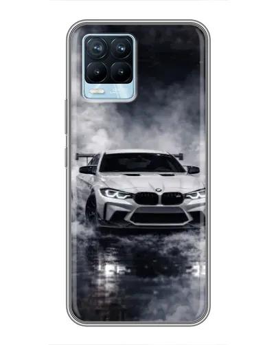 Чехол для Realme 8 с картинкой «BMW сквозь туман»