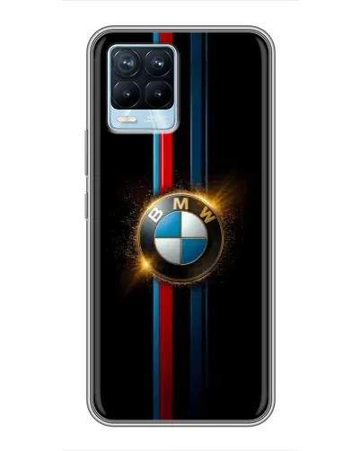 Чехол для Realme 8 с картинкой «BMW M-Power неон»