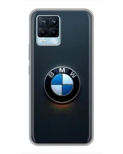 Чехол для Realme 8 с картинкой «Логотип BMW — минимализм»