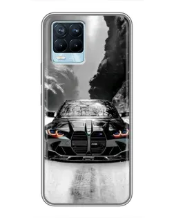 Чехол для Realme 8 с картинкой «BMW — акварельный дрифт»