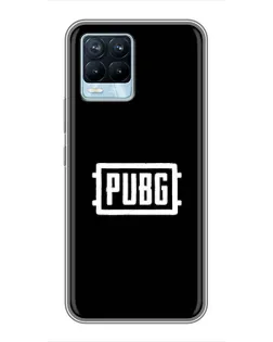 Чехол для Realme 8 с картинкой «Лого BMW — металлический блеск»