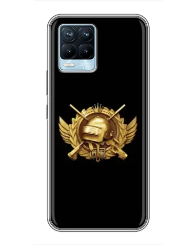 Чехол для Realme 8 с картинкой «PUBG — оранжевый градиент»